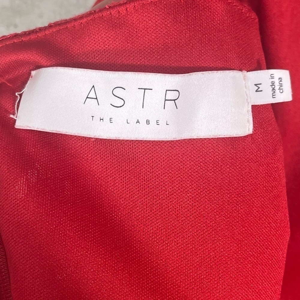 ASTR Red Lace Dress Sz Medium Spaghetti Strap Cami Boho Cocktail Formal - Picture 9 of 11